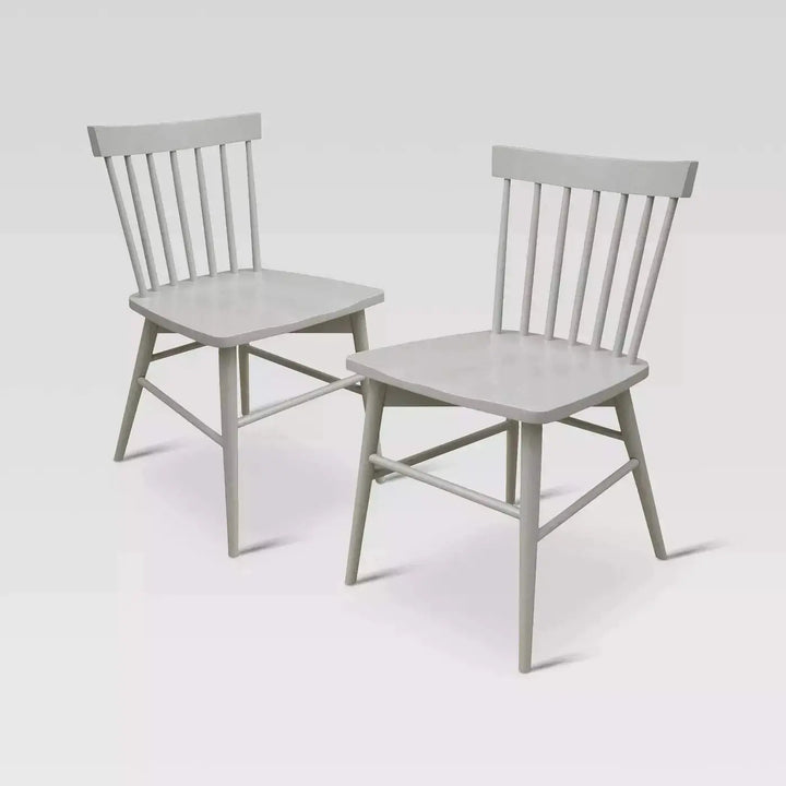 Translation missing: en.Solid Mango Wood Grey Dining Chairs for Living Room | Set of 2 Wooden Chair 