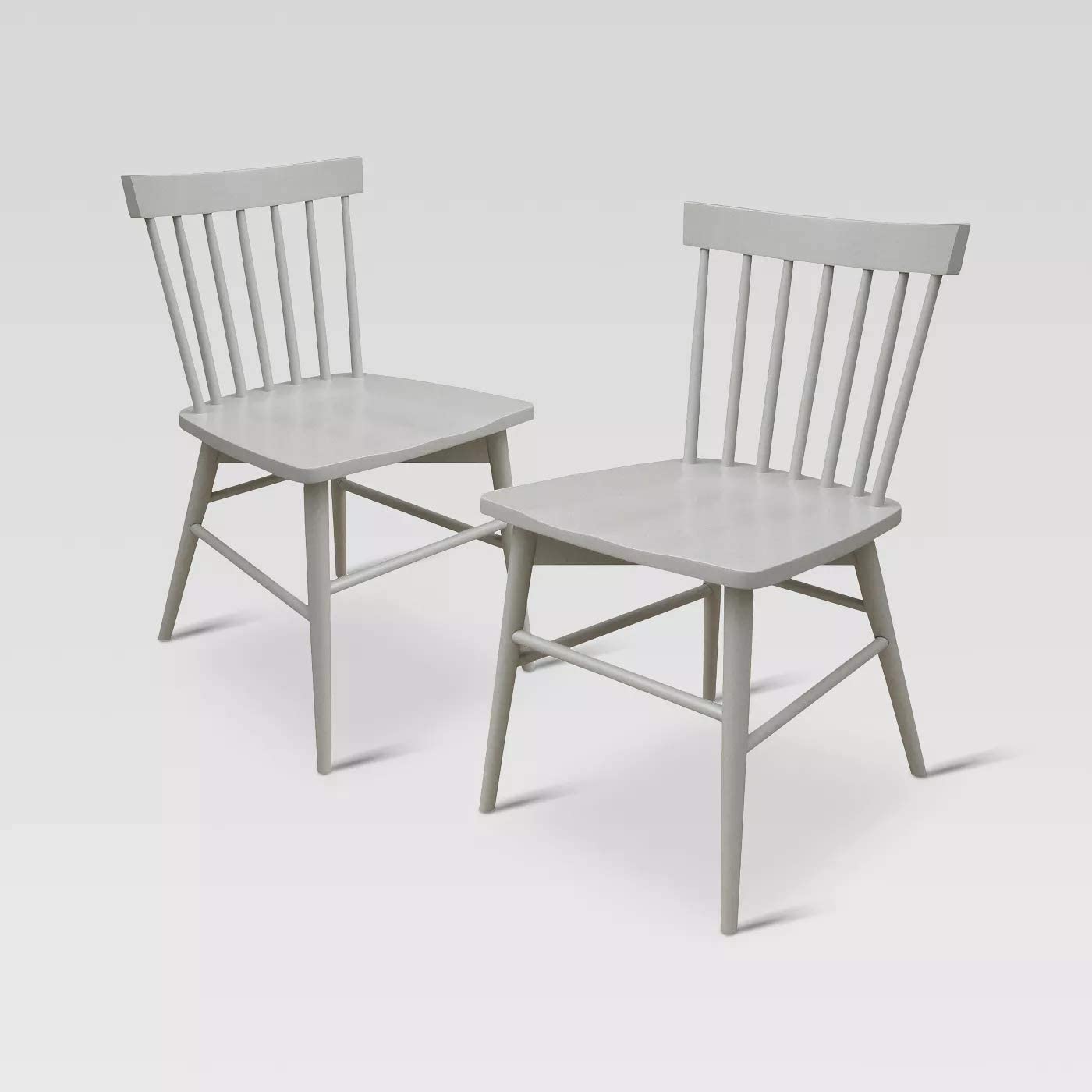 Solid Mango Wood White Dining Chairs for Living Room | Set of 2 Wooden Chair 