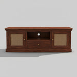 Sheesham Wood and Cane Tv Unit Cabinet | Two Door 