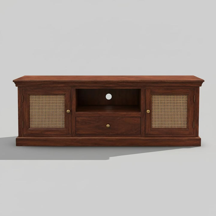 Translation missing: en.Sheesham Wood and Cane Tv Unit Cabinet | Two Door 