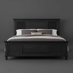 Solid Wood Without Storage Bed Elmore for Bedroom Stylish 
