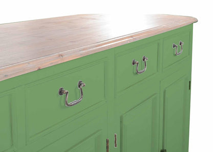 Solid Wood Cancun Storage Sideboard Cabinet with 4 Door and 4 Drawer for Living Room 