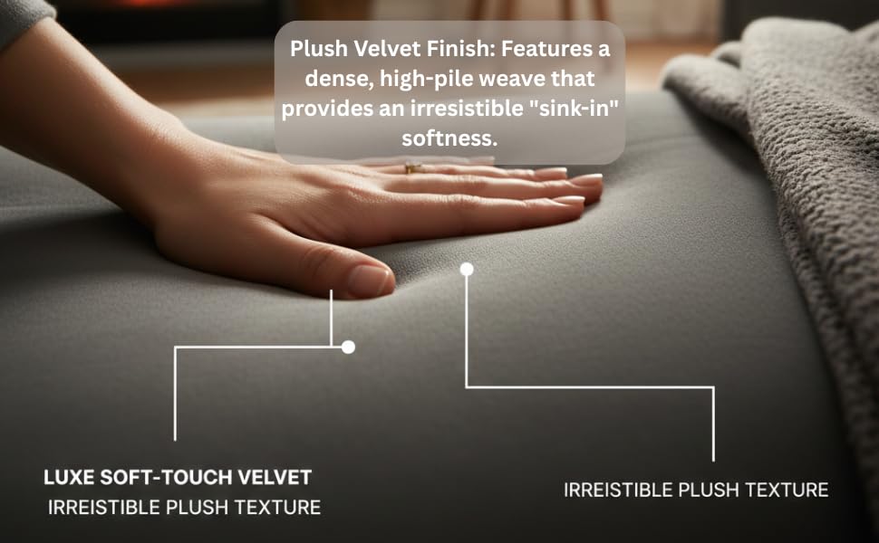 MidCen Wooden 3 Seater Sofa Set with High-Density Comfortable Foam for Home & Living Room (Upholstered- Dark Green Velvet Fabric) 