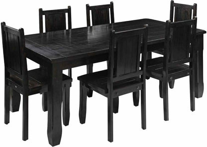 Solid Wood Kayle 6 Seater Dining Table Set for Home | Dining Furniture
