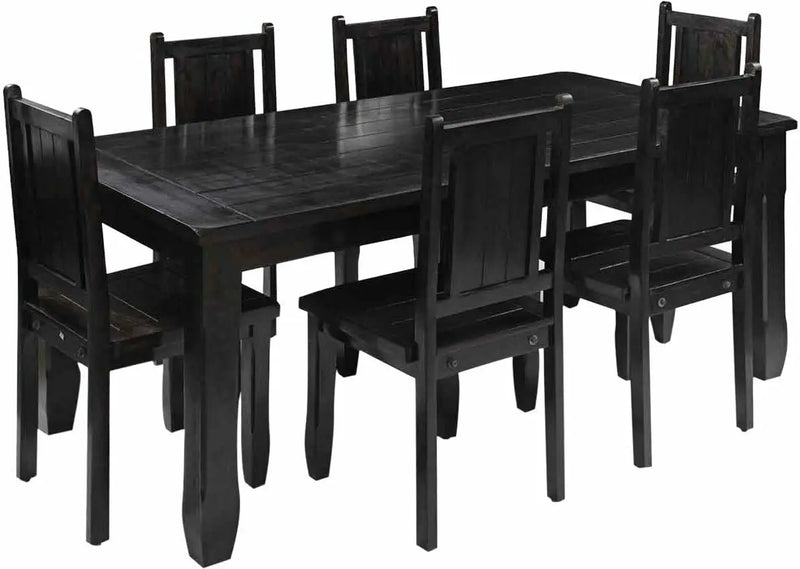 Solid Wood Kayle 6 Seater Dining Table Set for Home | Dining Furniture 