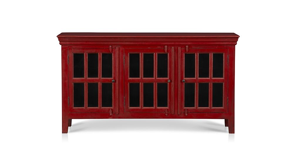 APRODZ Mango Wood Sulla LED TV Stand Entertainment Unit Storage TV Cabinet for Living Room (Rosewood Finish)