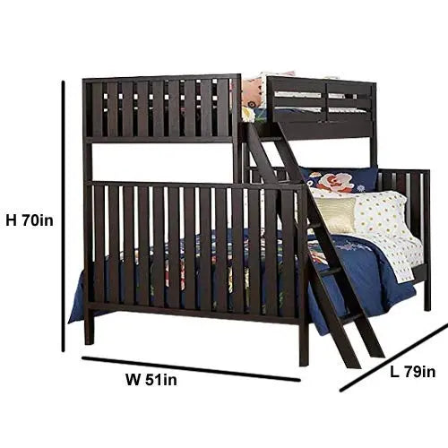 Translation missing: en.Sheesham Wood Roach Bunk Bed for Bedroom | Brown Finish 