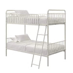 APRODZ Marks Twin Bunk Bed (Metal - White Powder Coated)