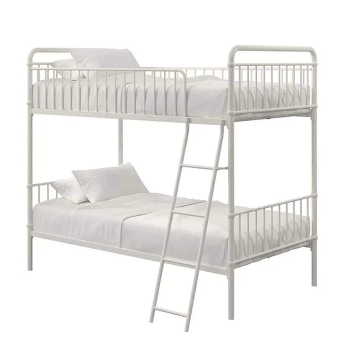 Translation missing: en.APRODZ Marks Twin Bunk Bed (Metal - White Powder Coated)