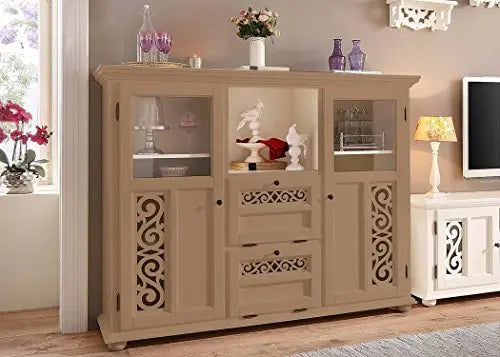Soild Wood Fora Sideboard Storage Cabinet for Living Room | Siberian IRIS Finish 