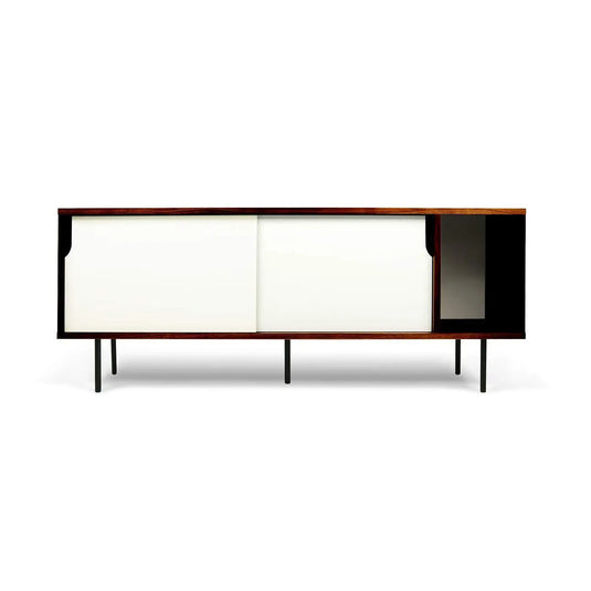 Translation missing: en.APRODZ Solid Wood Clearcut Storage Side Board Unit for Living Room | Walnut White Finish