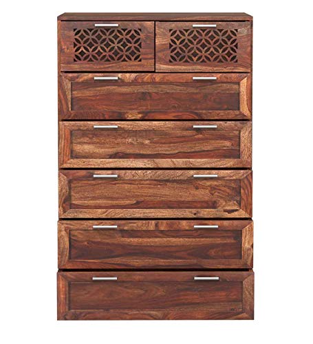 Durque Sheesham Wood Chest of Drawer - Provincial Teak Finish
