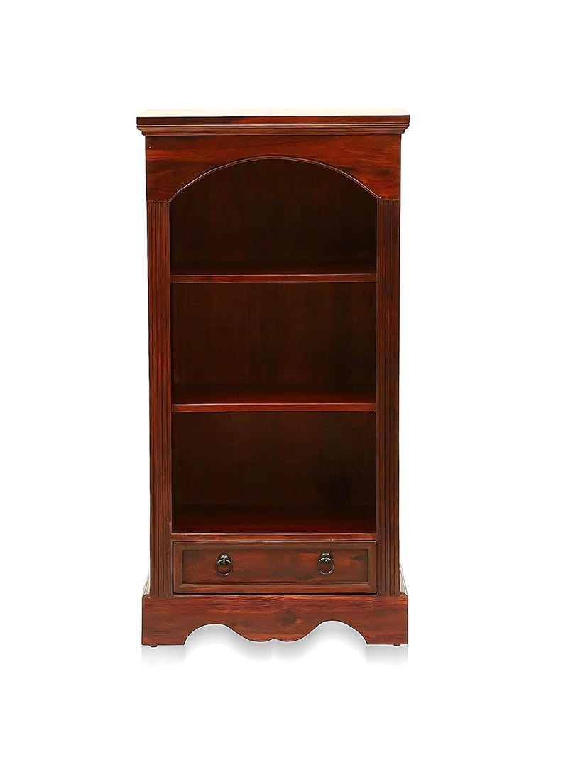 Bookshelf | Sheesham Wood Wooden Storage Organizer | Shelves Bookcase Rustic Durable, Stylish & Compact Design for Home, Office & Living Room | Furniture Organizer Elegant Finish (Honey Oak 2) 