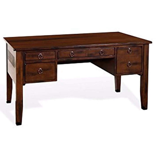 Mango Wood Wyola Study Desk Table for Home and Office Brown Finish, Standard (d-145)