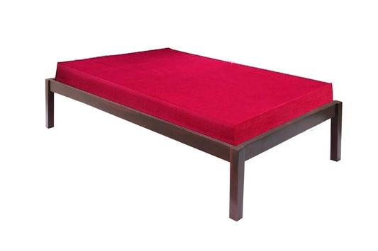 Sheesham Wood Without Storage Single Size Bed Divan for Bedroom Mahogany Finish