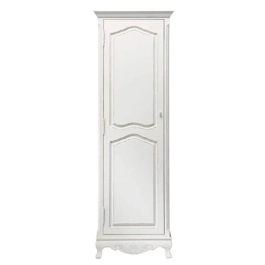 Translation missing: en.Aprodz Mango Wood Multipurpose Storage 1-Door Libson Wardrobe Almirah for Living Room | White Finish