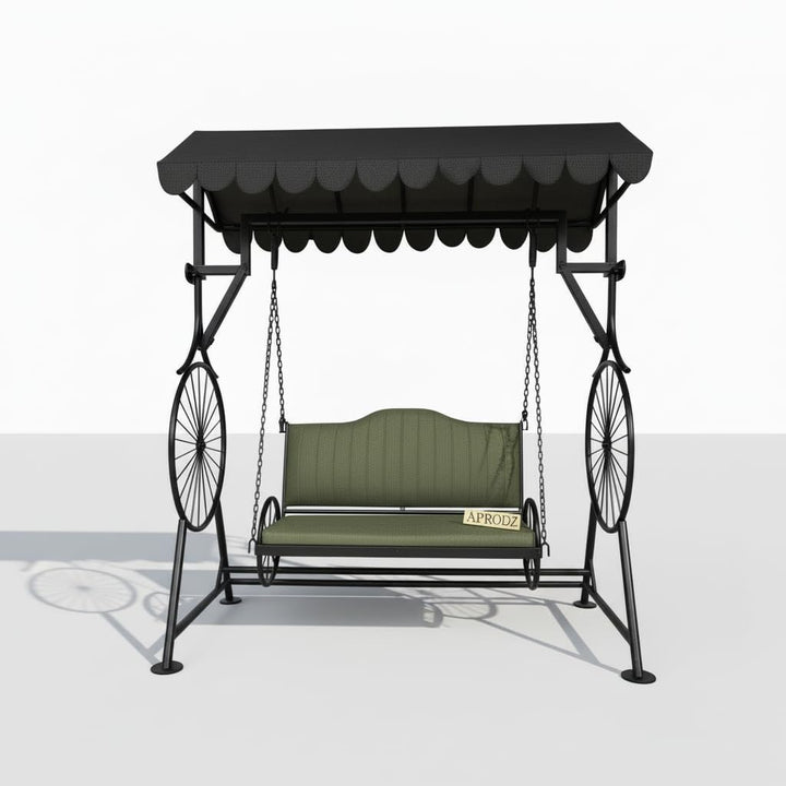 Translation missing: en.APRODZ Best Buy Steel Porch Jhula Swings Outdoor Iron Frame Deluxe Patio Garden Porch Canopy 3 Seats Swing with Bench 