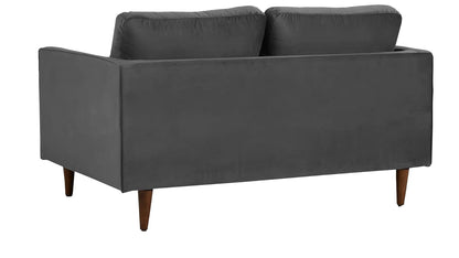 MidCen Wooden 2 Seater Sofa with High-Density Comfortable Foam for Home & Living Room (Upholstered- Gray Velvet Fabric)