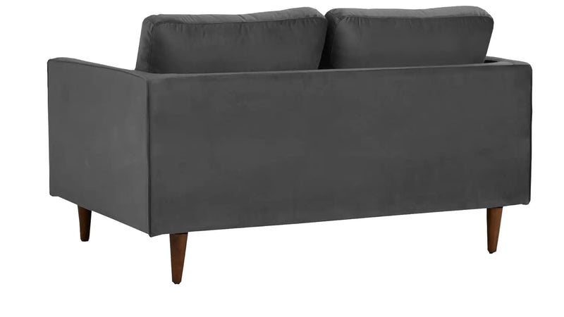 MidCen Wooden 2 Seater Sofa with High-Density Comfortable Foam for Home & Living Room (Upholstered- Gray Velvet Fabric) 