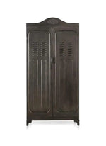 Metal Wardrobe 2‑Door Bedroom Almirah – Space‑Saving Storage Organizer | Dark Grey 