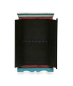 Wooden Handpainted Storage Cabinet for Home (Multicolor) 