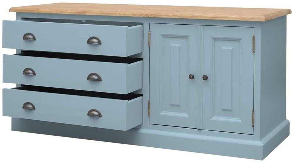 Mango Wood Leo Storage Entertainment TV Stand Unit for Living Room 