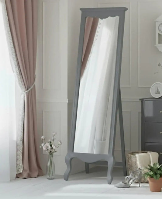 Mango Wood Home Decorative Thalo Standing Long Mirror for Living Room, Bedroom, Hotels 