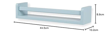 Childrens Wall Mounted Floating Shelves - 2 Set Shelf - Kid’s Room Bookshelf Display Nursery Books and Toy Storage Display Organizer - Ships Fully Assembled (Light Blue)