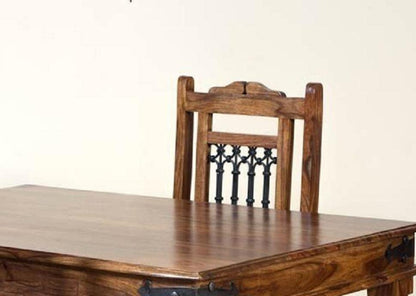 Solid Wood Bogota 4 Seater Dining Table Set for Home | Dining Furniture | Honey Finish