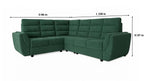 L-Shaped Sectional 6-Seater Sofa with Tufted Cushion Padded Armrest Perfect Fabric Corner Sofa 