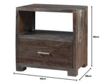 Solid Wood Mary Bedside Storage Table for Living Room 