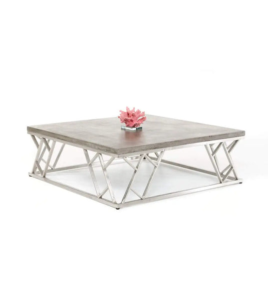 Translation missing: en.APRODZ Solid Wood Ohio Coffee Table with Stainless Steel Frame