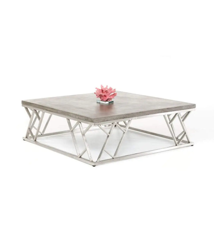Translation missing: en.APRODZ Solid Wood Ohio Coffee Table with Stainless Steel Frame