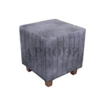 Ottoman Stool for Living Room | Pouffes for Sitting| Foot stools | Office Stools | Decoration & Dressing Table Suede Fabric Set of 2 Hale Navy... 