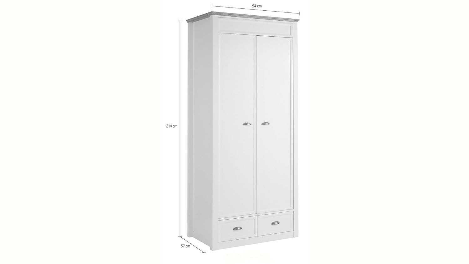 APRODZ Mango Wood Multipurpose Storage Varna 2-Door & 2 Drawer Wardrobe Almirah for Bedroom | Cocoa Brown