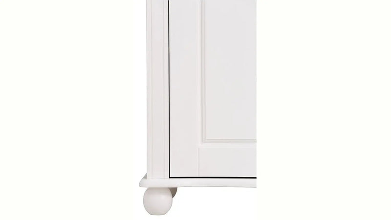 APRODZ Soild Wood Teresina Sideboard Storage Cabinet with Drawer for Living Room | White Finish