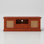 Sheesham Wood and Cane Tv Unit Cabinet | Two Door 