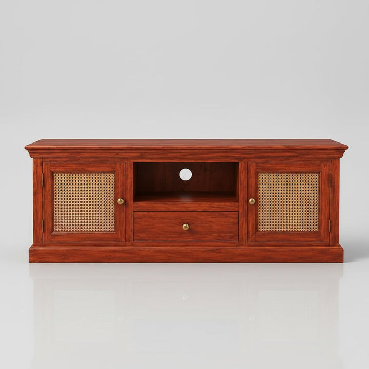 Translation missing: en.Sheesham Wood and Cane Tv Unit Cabinet | Two Door 