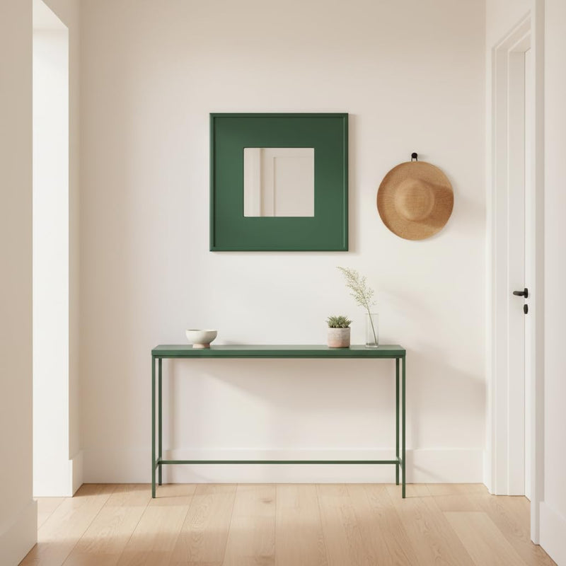 Mango Wood Azubu Wall Decorative Mirror Frame| Wooden Mirror | White Finish 