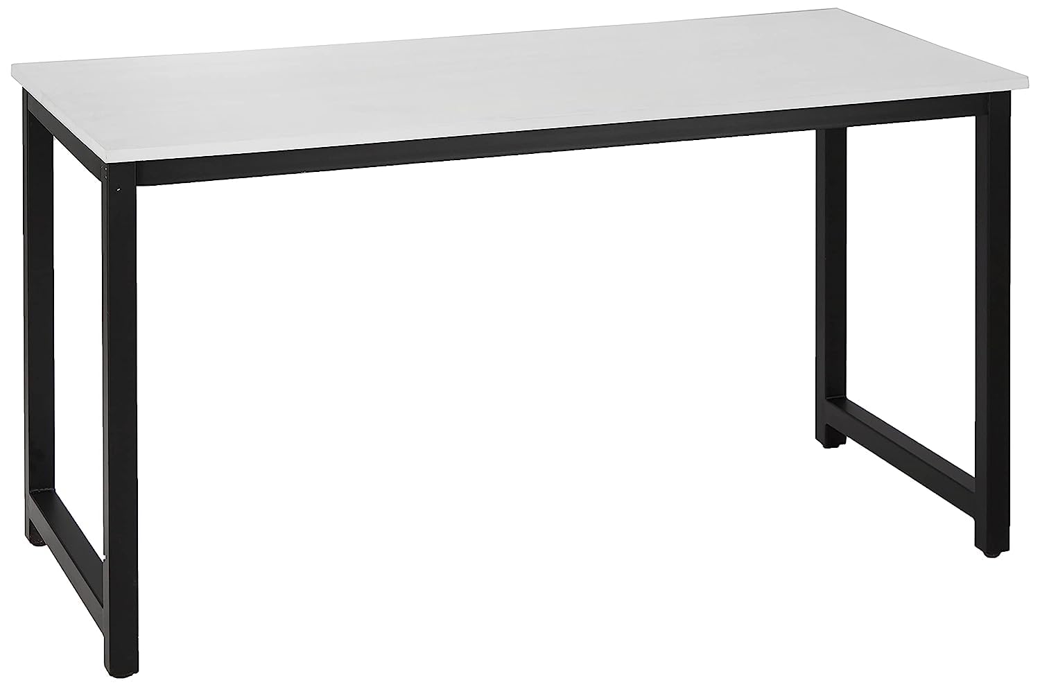 APRODZ Computer Desk 55" Modern Sturdy Office Desk Study Writing Desk for Home Office, White