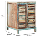 APRODZ Reclaimed Wood Wine Holder Storage Stylish Bar Cabinet for Living Room | Multi-Color