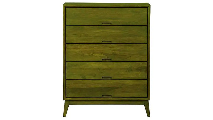 Translation missing: en.Mango Wood Storage Cabinet Cruz Chest of 5 Drawers Furniture for Living Room | Brown 