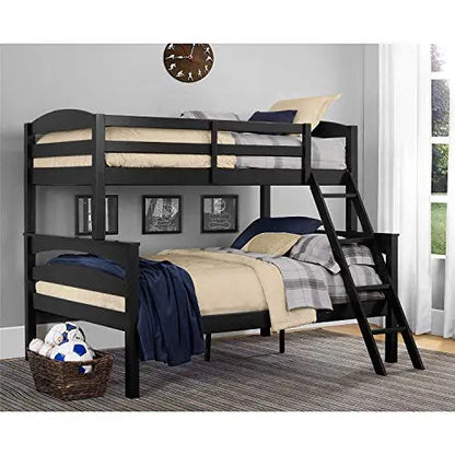 APRODZ Solid Wood Reese Bunk Bed for Bedroom | Light Grey Finish 