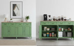 Solid Wood Cancun Storage Sideboard Cabinet with 4 Door and 4 Drawer for Living Room 