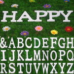 3" Height Wooden Letters Alphabet Word Free Standing Wedding Home Decor-White Letter K 
