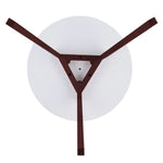 Mid-Century Modern End Table White Round Tabletop & 3 Acacia Legs