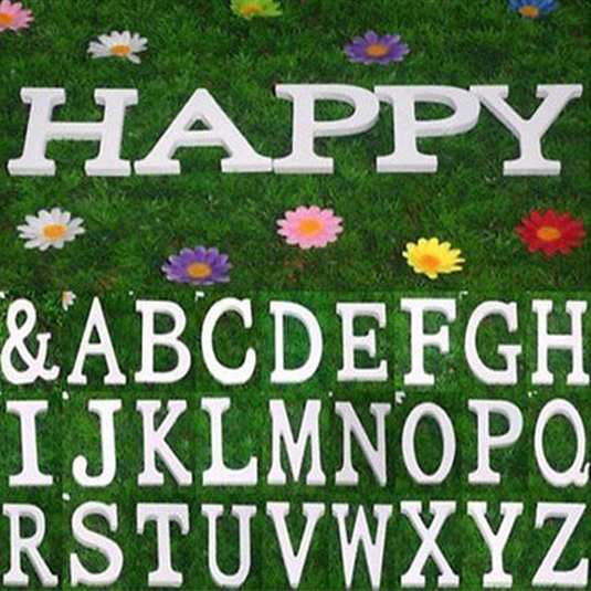 Translation missing: en.3" Height Wooden Letters Alphabet Word Free Standing Wedding Home Decor-White Letter B 