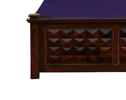Sheesham Wood Kelsey Queen Size Bed for Bedroom | Walnut Brown Finish
