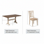 Solid Wood Torrance 6 Seater Dining Table Set for Home | Dining Furniture | Brown & Cream Finish 