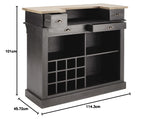 Mango Wood Peetz Royal Stylish Bar Cabinet with Wine Glass Storage for Living Room | Chestnut Finish 